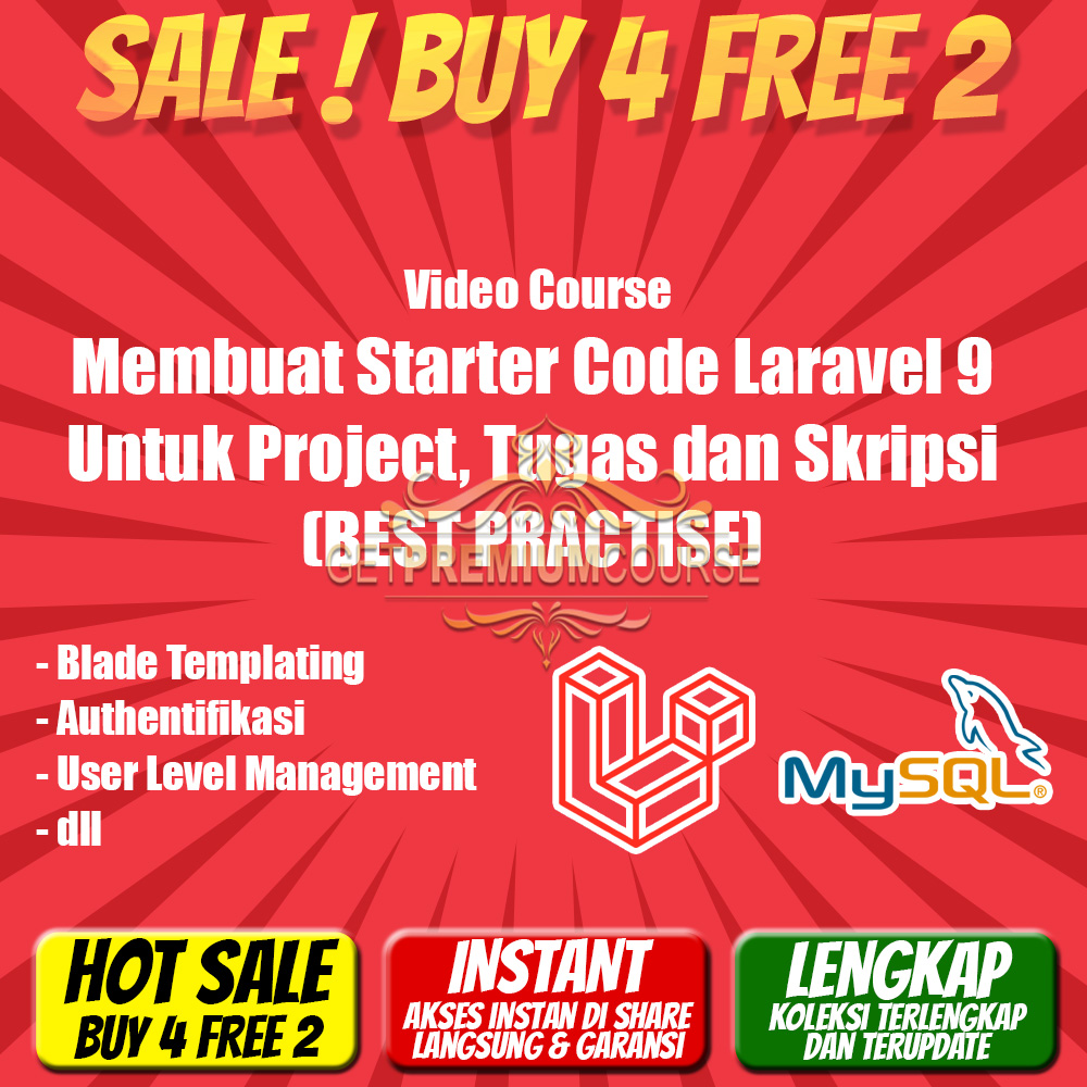 Starter Code Laravel 9 Untuk Project, Tugas dan Skripsi