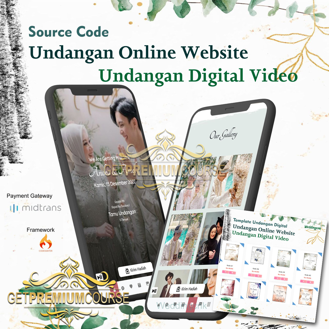 Source Code Undangan Online Website Weddingcnk & Template Video
