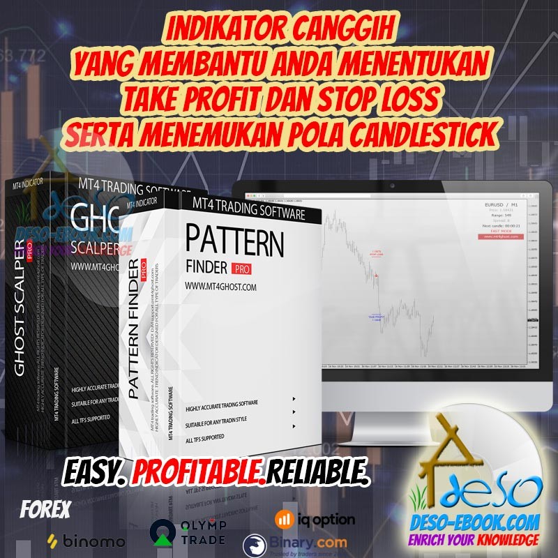 Ghost + Pattern Finder MT4 Indicator Trading Forex, Binomo, Olymptrade